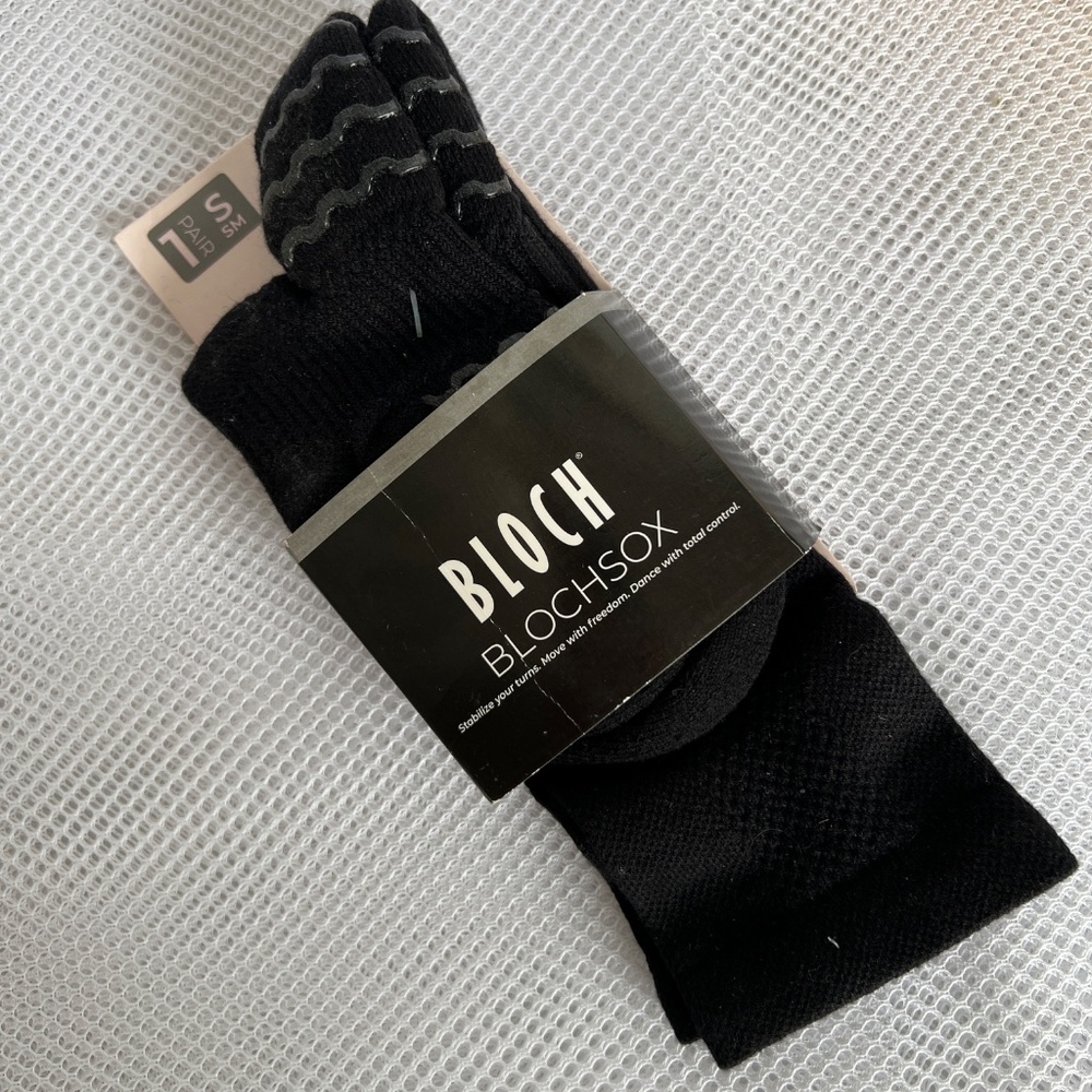 Bloch Blochsox A1000 Black Dance Socks Size S 5 1/2 - 7
